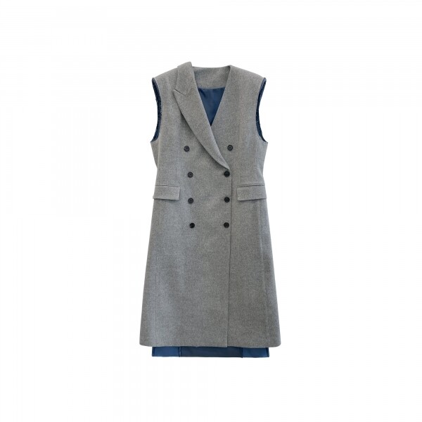 1215 디자이너스,Signature wool sleeveless long vest